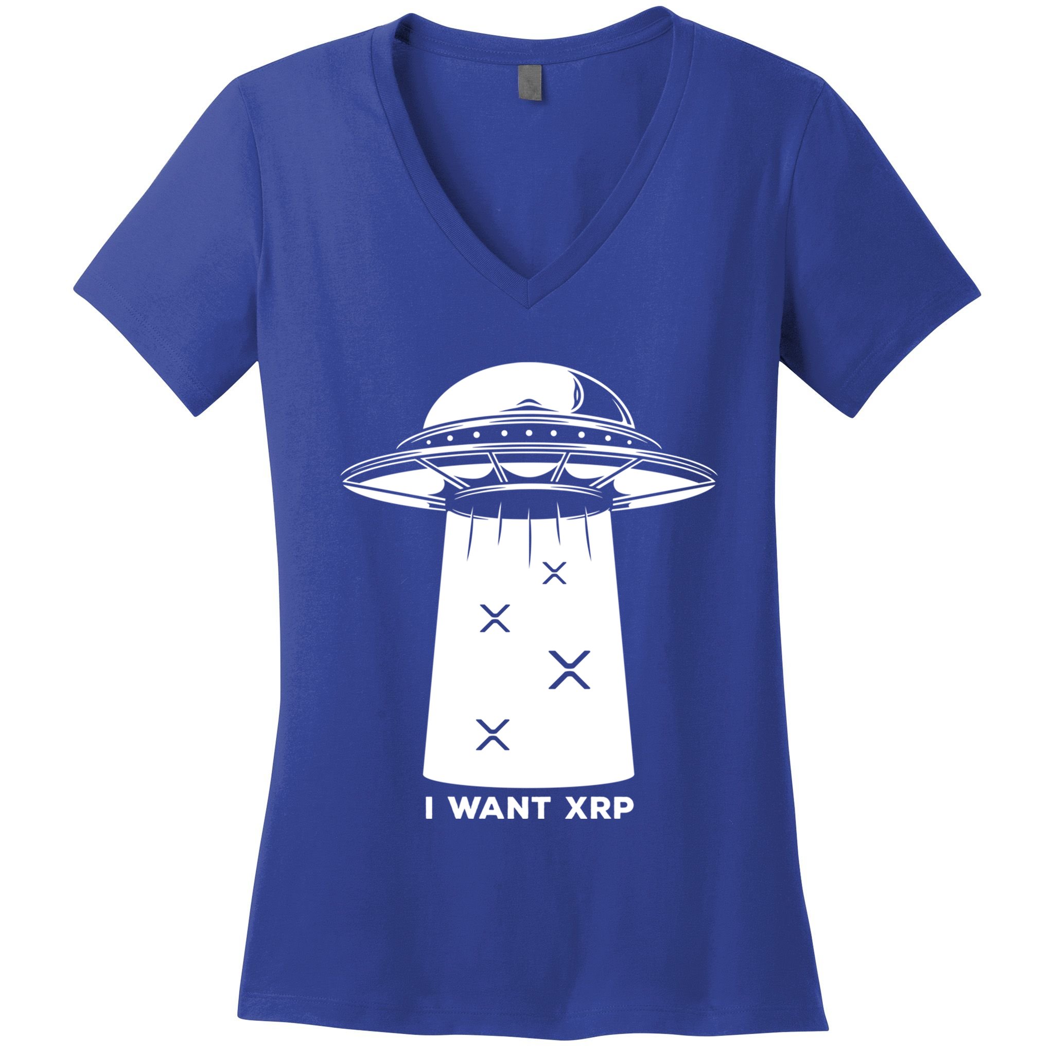 I Want Xrp Ripple Token Crypto Coin Millionaire Cool Gift Women's V-Neck T-Shirt
