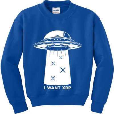 I Want Xrp Ripple Token Crypto Coin Millionaire Cool Gift Kids Sweatshirt