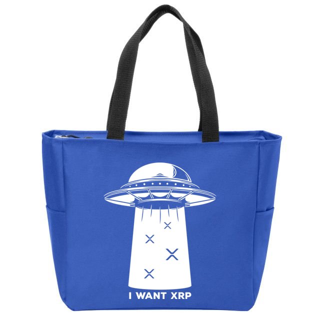 I Want Xrp Ripple Token Crypto Coin Millionaire Cool Gift Zip Tote Bag