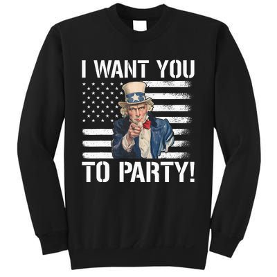 I Want You To Party Uncle Sam Funny Sweatshirt