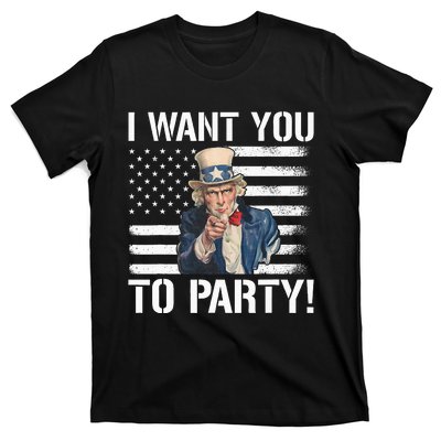 I Want You To Party Uncle Sam Funny T-Shirt