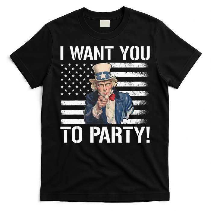 I Want You To Party Uncle Sam Funny T-Shirt