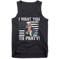 I Want You To Party Uncle Sam Funny Tank Top