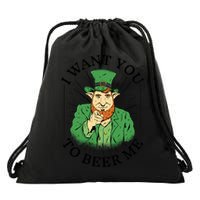 I Want You To Beer Me St Patrick's Day Drawstring Bag