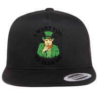 I Want You To Beer Me St Patrick's Day Flat Bill Trucker Hat