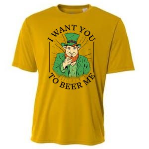 I Want You To Beer Me St Patrick's Day Cooling Performance Crew T-Shirt