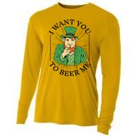 I Want You To Beer Me St Patrick's Day Cooling Performance Long Sleeve Crew