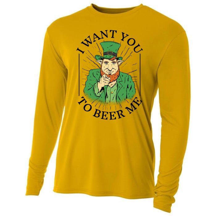 I Want You To Beer Me St Patrick's Day Cooling Performance Long Sleeve Crew