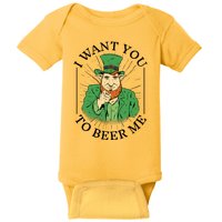 I Want You To Beer Me St Patrick's Day Baby Bodysuit