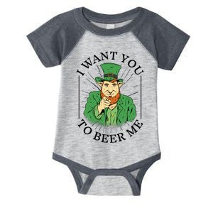 I Want You To Beer Me St Patrick's Day Infant Baby Jersey Bodysuit