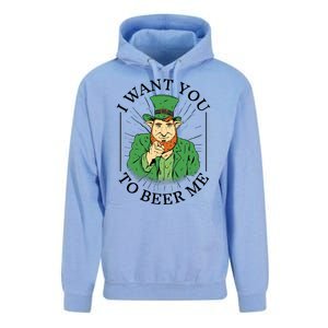 I Want You To Beer Me St Patrick's Day Unisex Surf Hoodie