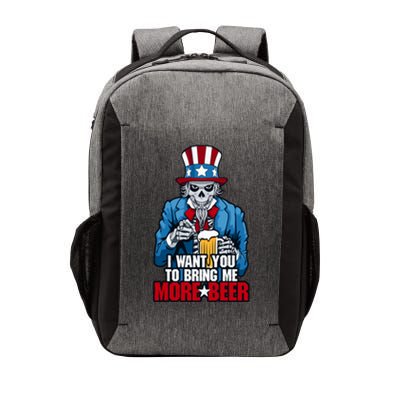 I Want You To Bring Me More Beer 4th Of July Uncle Sam Skull Gift Vector Backpack