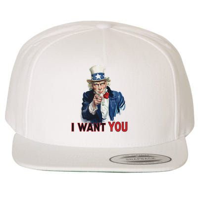 I Want You Uncle Sam Fun Wool Snapback Cap