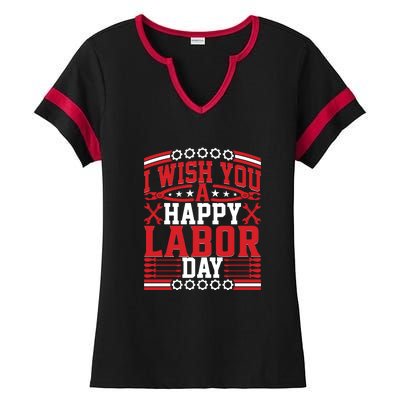 I Wish You A Happy Labor Day Gift Ladies Halftime Notch Neck Tee