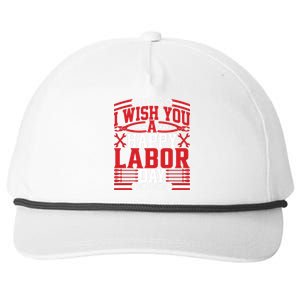 I Wish You A Happy Labor Day Gift Snapback Five-Panel Rope Hat