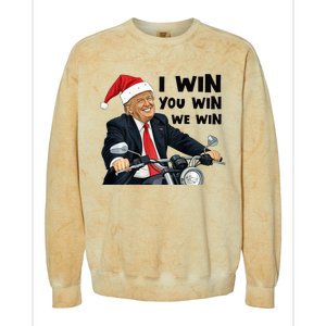 I Win You Win We Win Trump Colorblast Crewneck Sweatshirt