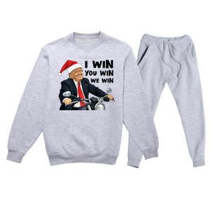 I Win You Win We Win Trump Premium Crewneck Sweatsuit Set