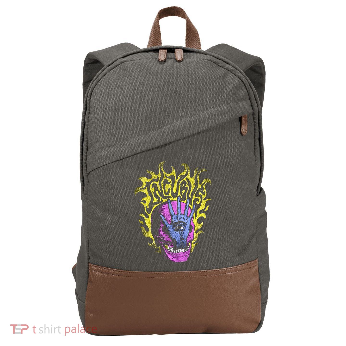 I.N.C.U.B.U.S Wish You Were Here Love Hurts Cotton Canvas Backpack