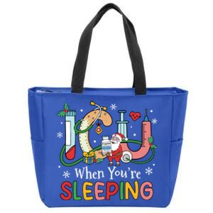 Icu When YouRe Sleeping Funny Icu Nurse Christmas Nursing Cute Gift Zip Tote Bag