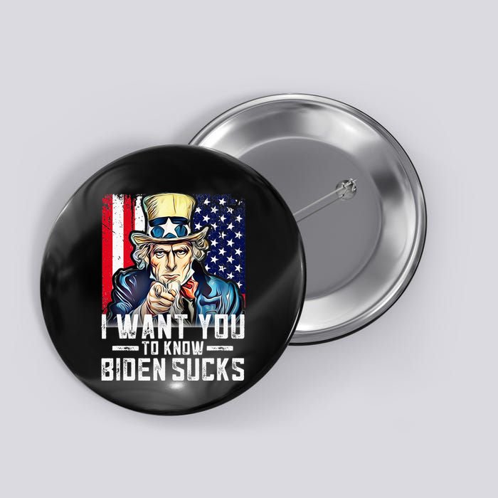 I want you to know Biden sucks - I want you  Button