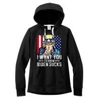 I want you to know Biden sucks - I want you  Women's Fleece Hoodie