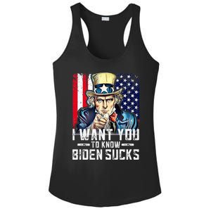 I want you to know Biden sucks - I want you  Ladies PosiCharge Competitor Racerback Tank