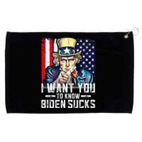 I want you to know Biden sucks - I want you  Grommeted Golf Towel