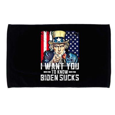 I want you to know Biden sucks - I want you  Microfiber Hand Towel