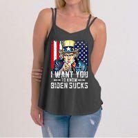 I want you to know Biden sucks - I want you  Women's Strappy Tank