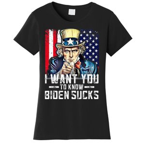 I want you to know Biden sucks - I want you  Women's T-Shirt