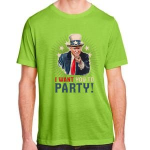 I Want You To Party! 4th Of July Donald Trump patriotic Adult ChromaSoft Performance T-Shirt