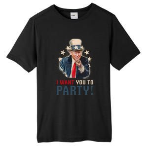 I Want You To Party! 4th Of July Donald Trump patriotic Tall Fusion ChromaSoft Performance T-Shirt