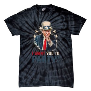 I Want You To Party! 4th Of July Donald Trump patriotic Tie-Dye T-Shirt