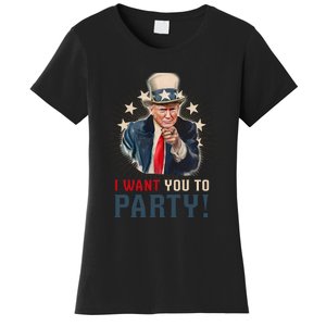 I Want You To Party! 4th Of July Donald Trump patriotic Women's T-Shirt