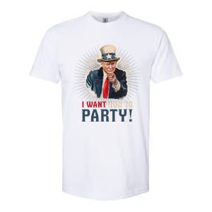 I Want You To Party! 4th Of July Donald Trump patriotic Softstyle CVC T-Shirt