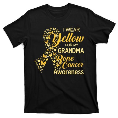 I Wear Yellow For My Grandma Bone Cancer Awareness T-Shirt