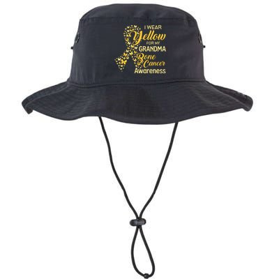 I Wear Yellow For My Grandma Bone Cancer Awareness Legacy Cool Fit Booney Bucket Hat