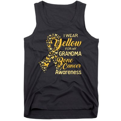 I Wear Yellow For My Grandma Bone Cancer Awareness Tank Top