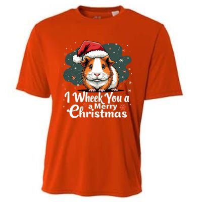 I Wheek You A Merry Christmas Cute Guinea Pigg Pigmas Cooling Performance Crew T-Shirt