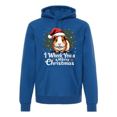 I Wheek You A Merry Christmas Cute Guinea Pigg Pigmas Premium Hoodie