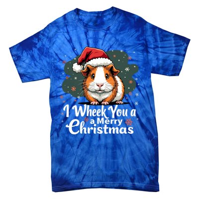 I Wheek You A Merry Christmas Cute Guinea Pigg Pigmas Tie-Dye T-Shirt