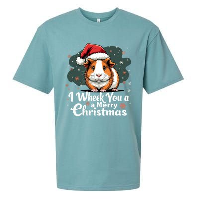 I Wheek You A Merry Christmas Cute Guinea Pigg Pigmas Sueded Cloud Jersey T-Shirt