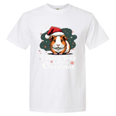 I Wheek You A Merry Christmas Cute Guinea Pigg Pigmas Garment-Dyed Heavyweight T-Shirt