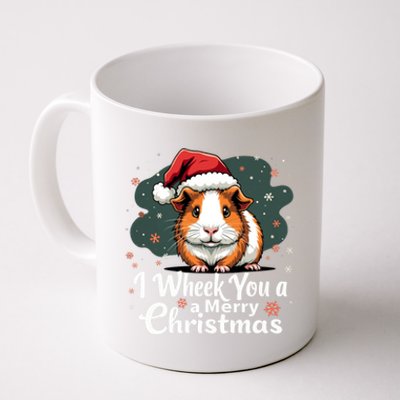 I Wheek You A Merry Christmas Cute Guinea Pigg Pigmas Coffee Mug