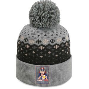 I Want You To Drink Beer The Baniff Cuffed Pom Beanie