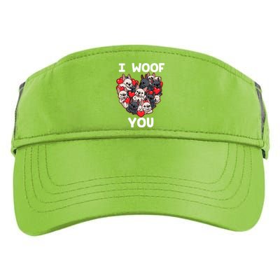 I Woof You French Bulldog Frenchie Valentines Day Meaningful Gift Great Gift Adult Drive Performance Visor