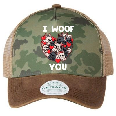 I Woof You French Bulldog Frenchie Valentines Day Meaningful Gift Great Gift Legacy Tie Dye Trucker Hat