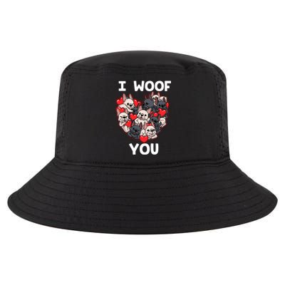 I Woof You French Bulldog Frenchie Valentines Day Meaningful Gift Great Gift Cool Comfort Performance Bucket Hat