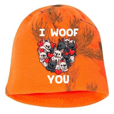 I Woof You French Bulldog Frenchie Valentines Day Meaningful Gift Great Gift Kati - Camo Knit Beanie