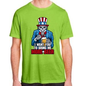 I Want You To Bring Me More Beer 4th Of July Uncle Sam Skull Cute Gift Adult ChromaSoft Performance T-Shirt